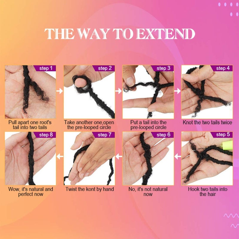 Youngther 18 inch New Faux Locs Crochet Hair Curly 6 Packs New Soft Locs Crochet Hair for Black Women Pre Looped Synthetic Goddess Locs Braiding Hair (18inch 6packs,1B#) - Image 5